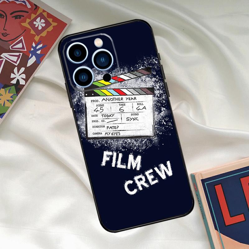 Film Clapperboard Phone Case For iPhone 16 15 14 12 11 13 17 Pro Max 15 16 Plus 13 Mini 16e 17 Air Funda Cover