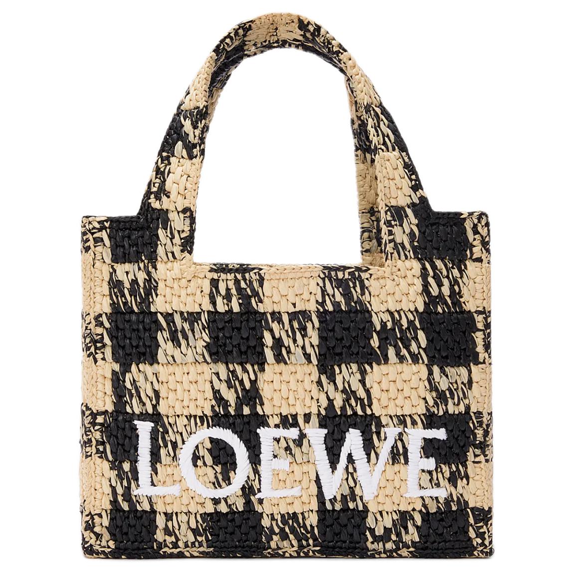 

Loewe Mini Font Tote Bag Natural/Black Women Tote_bags Tan ALF1V46X10-2165 Basic Set (Bag+Dust Bag)