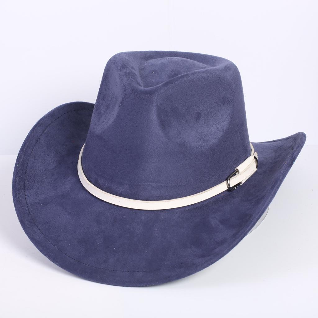 Popular European and American classic suede western cowboy hat men's and women's fashion LO style peach heart cowboy hat