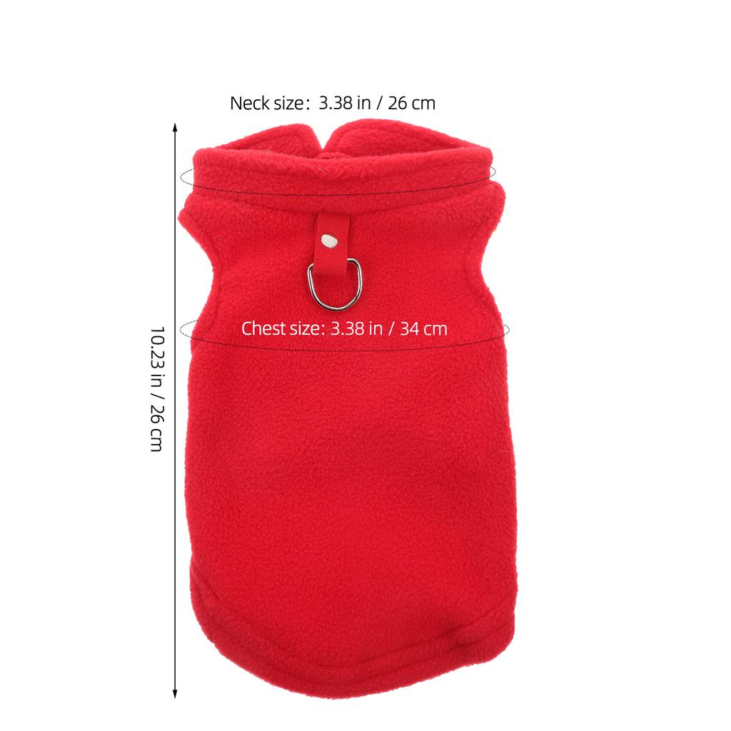 Pet Vest Dog Winter Sleeveless Sweater Soft Warm Fabric Ideal for Cold Weather Walks D-Ring Attachment Small Medium Sizes