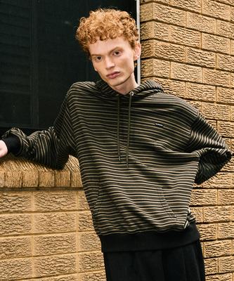 Small Authentic Striped Hoodie - Brown