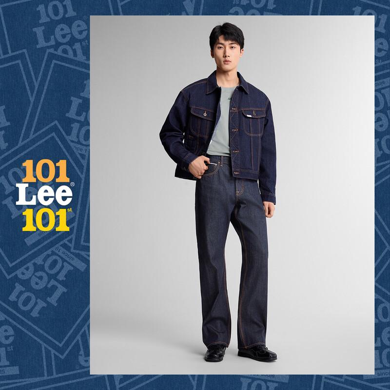 Lee Men's 101 Classic Straight-Leg Rinsed Wash Jeans