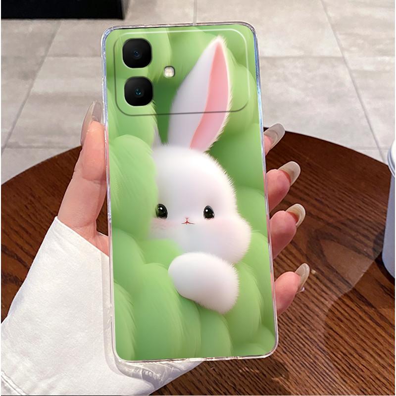 For Infinix Smart 20 2026 Case X6840 X6840B Clear Luxury Cute Love Rabbit Funny TPU Soft Silicone Phone Case Smart20 Back Cover
