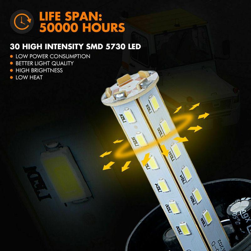 12 24V 48v 60 80v Lampeggiante Stroboscopico Luminoso 30 LED da Tetto Luce di Emergenza per Carrelli Elevatori ambra blu rosso