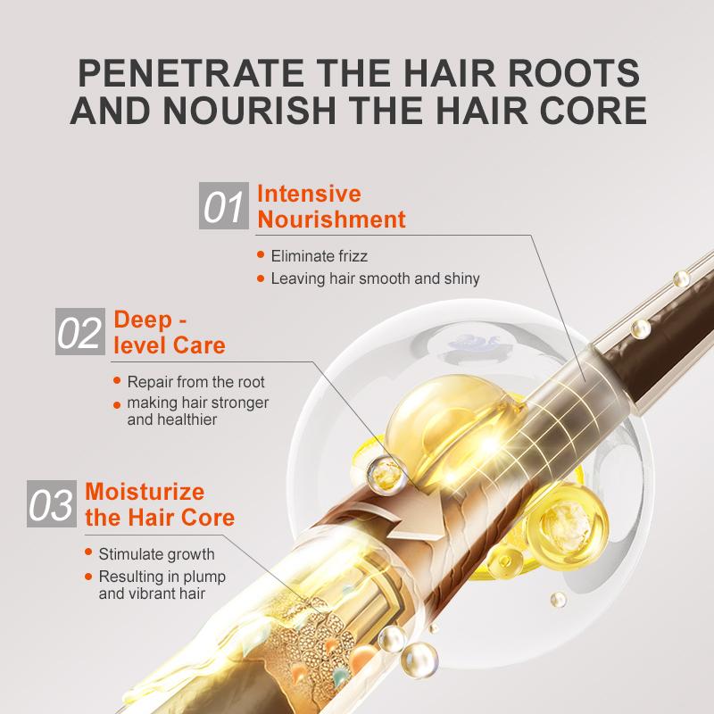 PURC Masque capillaire à l'huile de Batana Renforcement des racines des cheveux Lissage Nourrissant Réparation Frisottis abîmés Traitement des cheveux Soins capillaires