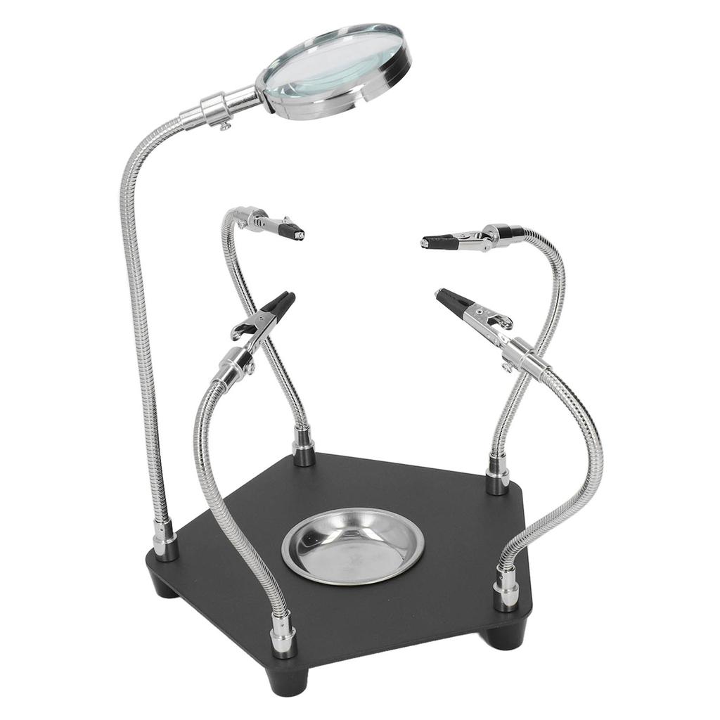 Soldering Holder High Light Transmittance Universal Arm PCB 3 Times Magnification HD Soldering