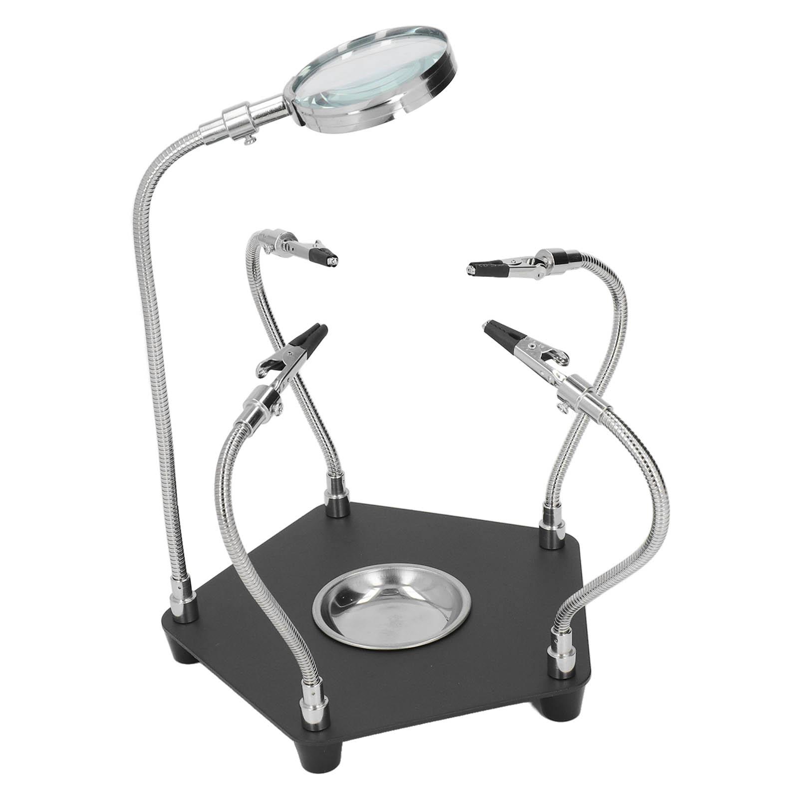 

Soldering Holder High Light Transmittance Universal Arm PCB 3 Times Magnification HD Soldering Magnifier Tool for