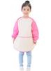 Wasserdichte Kinder-Schürze, Langarm-Schürze, Süßes Design für Mittagessen, Malen, Kindergarten und Vorschule, für Jungen und Mädchen, Alter 1-10, Rosa Herzpunkt