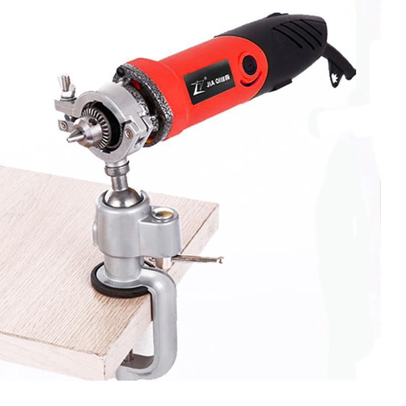 Multifunctional 360° Aluminum Alloy Bench Vise & Electric Drill/Grinder Bracket
