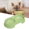 Tigela para Pet Borda Lisa Grande Capacidade Tigela Dupla para Pet Gato Recipiente de Comida Suprimentos para Pet