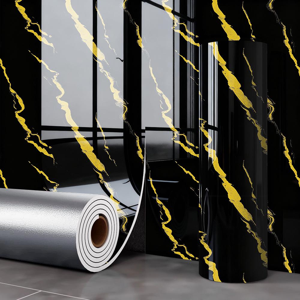 Samoprzylepna Wodoodporna Tapeta z Płytki Marmurowej na Ściany Łazienki