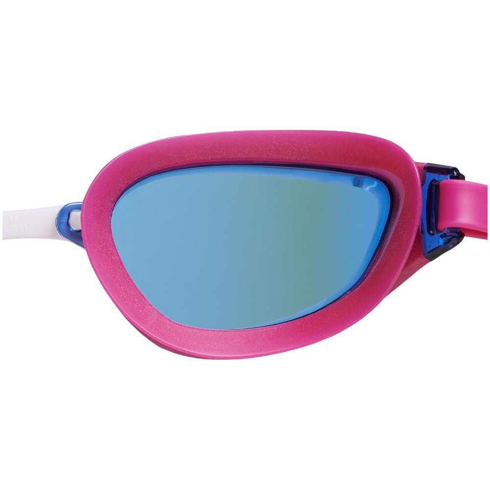 Mizuno GX SONIC EYE Swimming Glasses with Cushion Curved Lenses N3JEC531 Navy with Purple Unisex G-Type (Racing Type) Mirror,