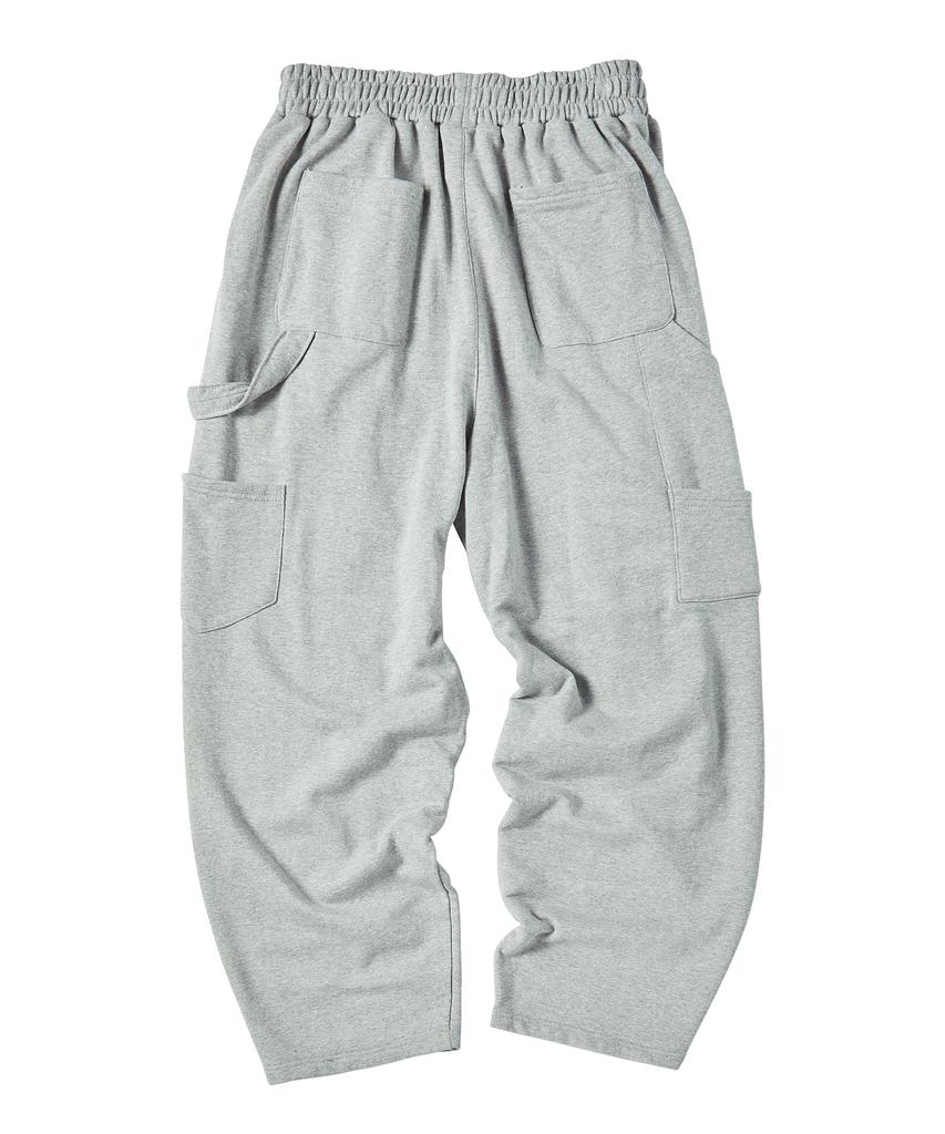 TRAVEL Carpenter Sweat Balloon Pants Melange Gray