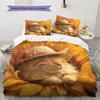Conjunto de Colcha com Padrão de Desenho Animado Capa de Colcha Fronha Decoração de Casa Presente de Aniversário (1 capa de edredom + 2 fronhas, sem enchimento.)