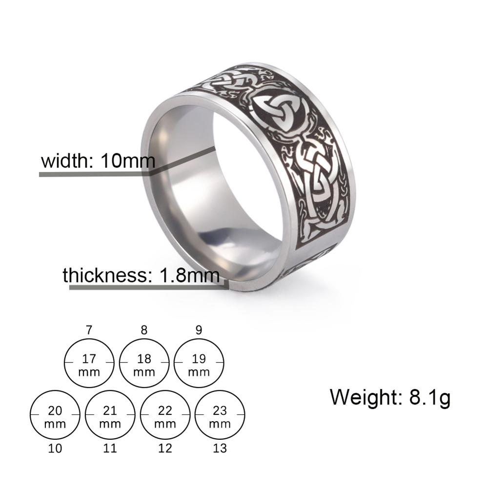 

Stainless Steel Men s Lucky Tree Ring Vintage Celtics Knot Rings for Women Viking Witch Knot Amulet Jewlery Punk Wicca Bijou 13
