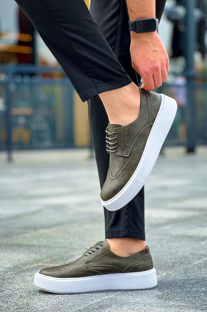 Chekich H New Collection CH149 Changer Over Herrenschuh Weiß Schwarz Braun Tan