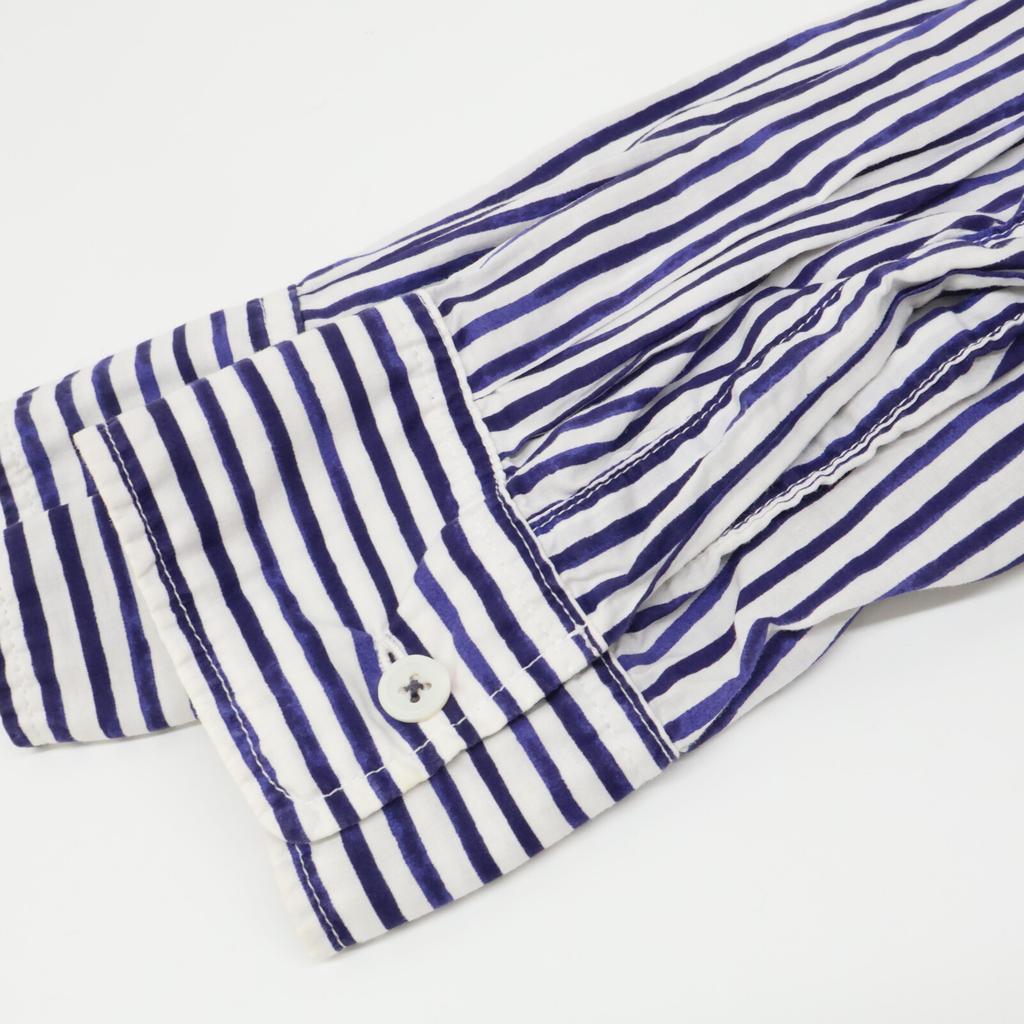 FUNSET OF ART Gestreiftes Muster Farbwechsel Hemd Tops M blau/weiß Gebraucht