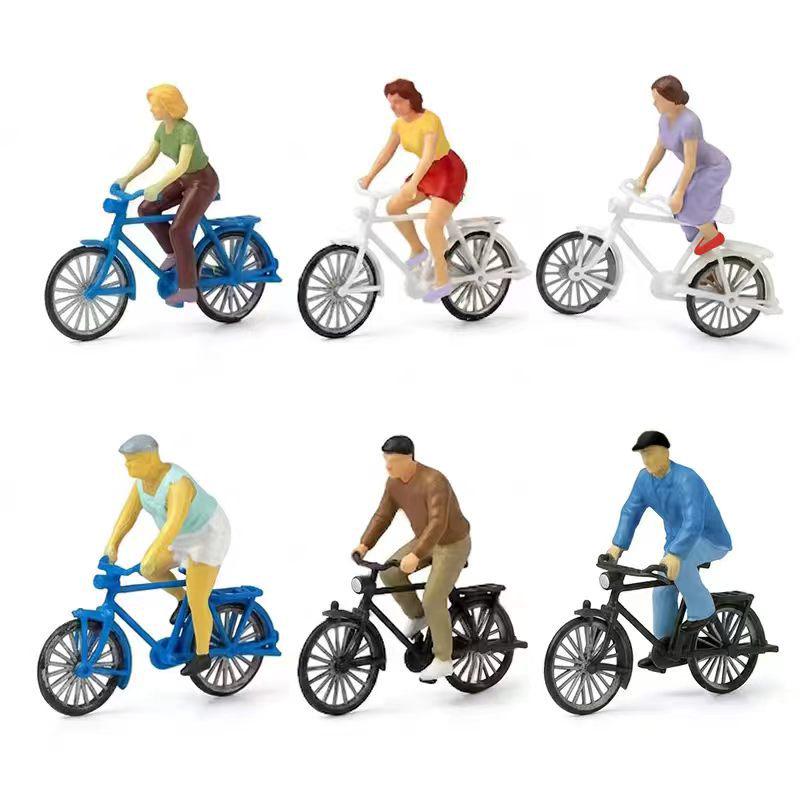 HO Scale 1:87 Miniature Cyclist Figure for Model Landscapes