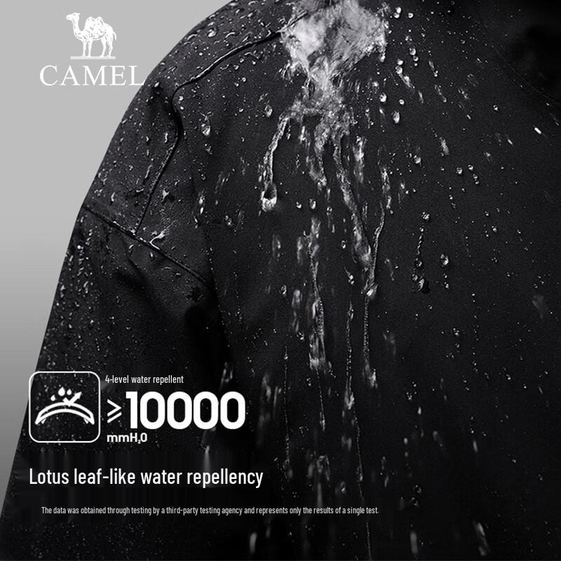 Camel Unisex Padded Waterproof Windbreaker Jacket