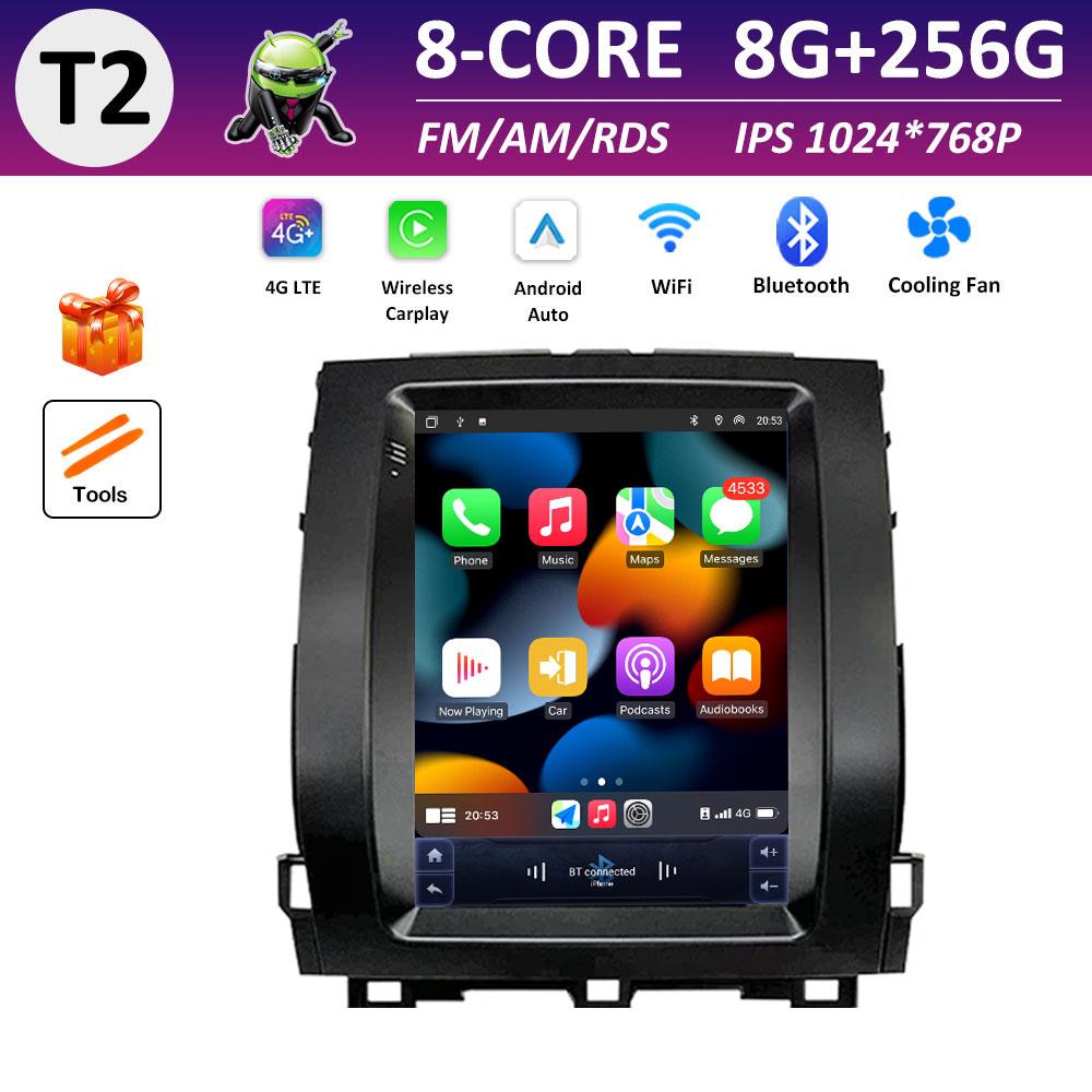 IPS Touch Screen for Toyota Land Cruiser Prado 120 2002 2003 2004 2005 - 2009 DSP Stereo Android Auto Wireless Carplay GPS Navi