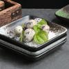 5 Zoll Keramik Quadratische Scheibe Japanischer Stil Küche Speiseteller Haushalt Obstschale Snack Dipsaucen Teller Sushi Besteck