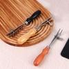 Wooden Handle Leather Creaser Width Adjustable Leather Edger Leather Working Tool For Belts Wallets Bags Saddles