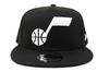 New Era 9FIFTY Snapback Black NBA Western Conference Jazz Cap, & White,