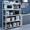 Stainless Steel Multi-Layer Kitchen Shelf and Microwave Storage Rack