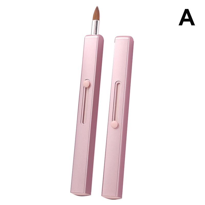 Portable Soft Retractable Lip Brush Double Head Makeup Brush With Cover Lipstick Brush Concealer Brushes Beauty Tool