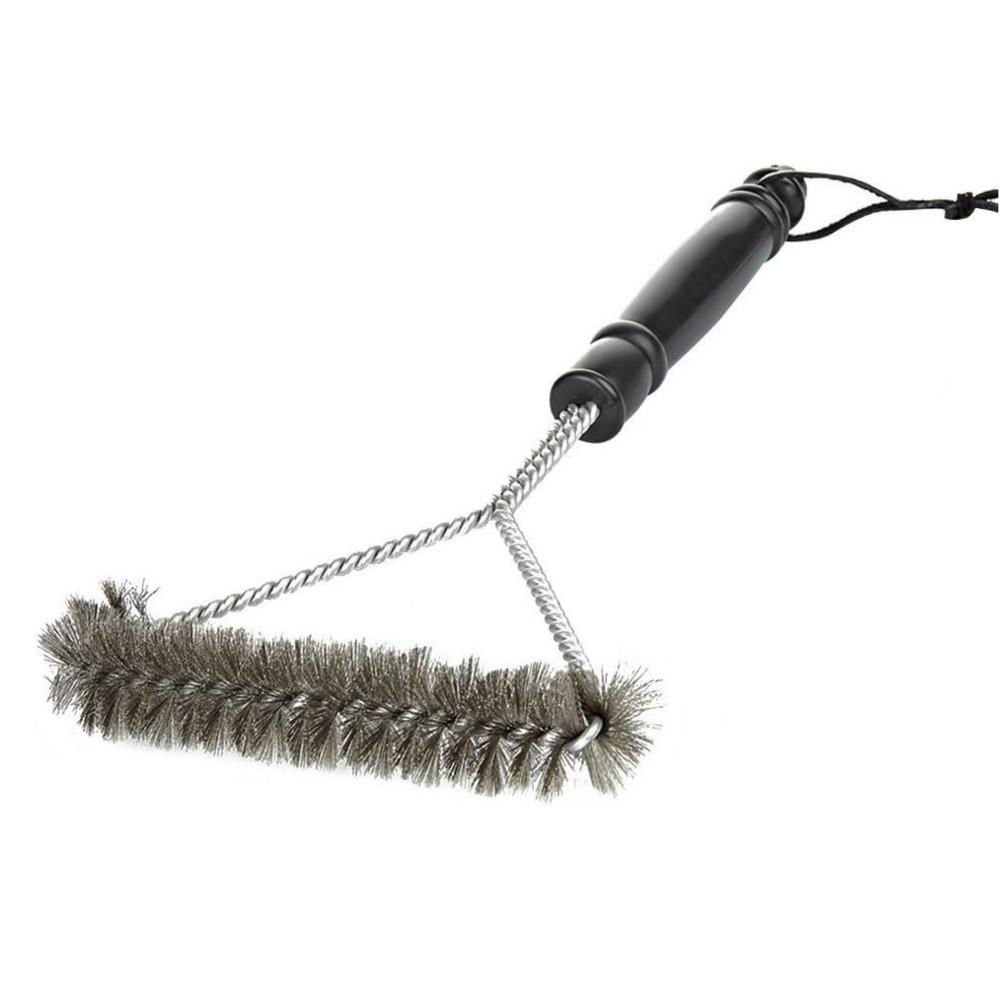 Stainless Steel Bristles Barbecue Grill BBQ Brush Non-stick Washing Brush  Grill Accessories