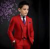 Suit For Boys Yellow 3 Piece Wedding Kids Groom Tuxedo Formal Peak Lapel Party Prom Kids Clothes  Children Suits