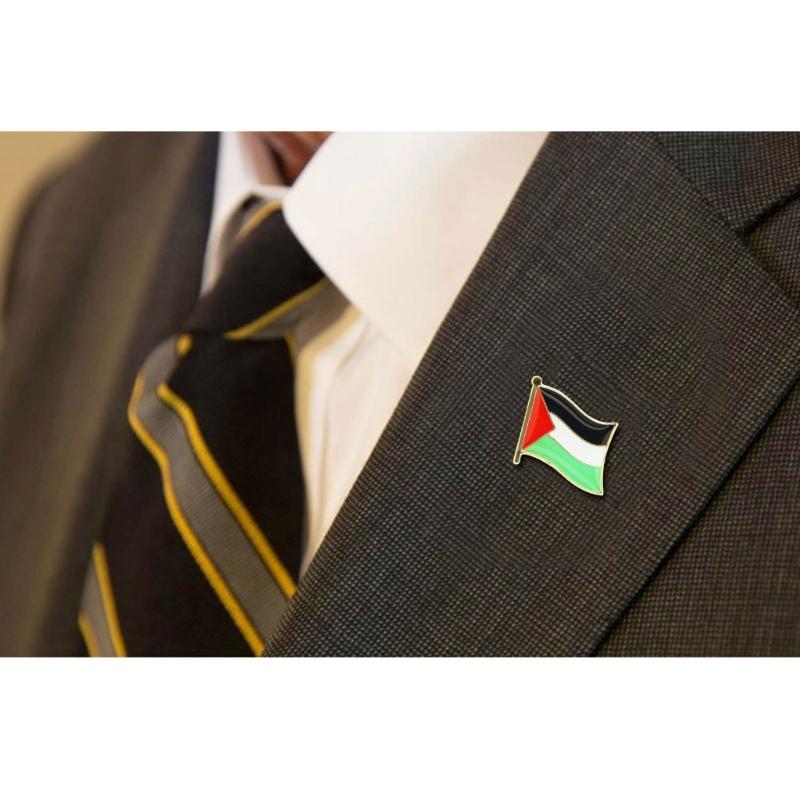 Palestine Flag Lapel Pin Metal Badges Symbol National World Flags Palestine Brooch Alloy Pins Cowboy Clothes Bag Pin