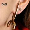 1 Pair Women Earrings Exaggerated Style Scissors Shape Retro Individual Anti-slip Daily Wear Special Occasions Club Ear Jewelry