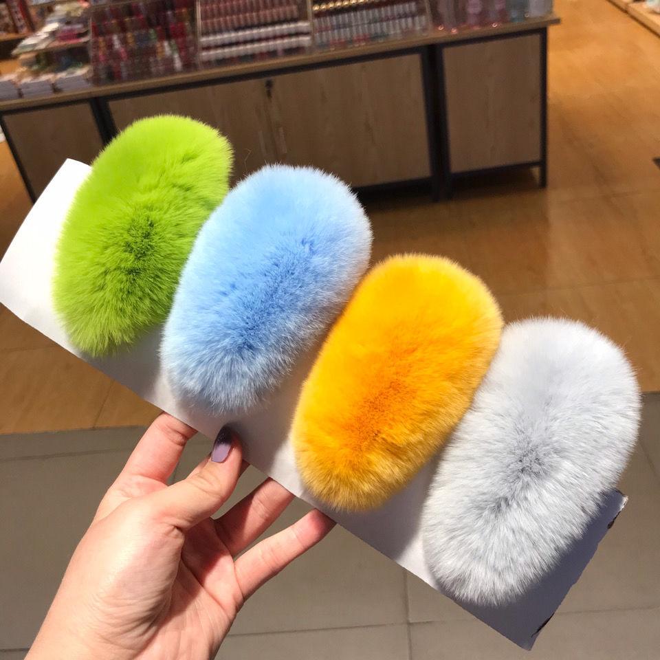Real Rabbit Fur, Fur, Headband, Hat, Women's Autumn and Winter Forehead To Keep Warm, Going Out, Headgear, Headgear, Women's Hair Band, Plush Headband