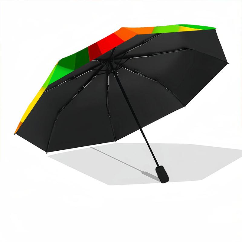 1pc Color Wheel Automatic Opening/Closing Umbrella with Operation & Windproof Canopy - Folding Design yy260311051