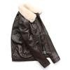 Maplesteed Genuine Cowhide Leather Jacket Men Zipout Liner Detachable Flight Jacket Men Winter Coat Fur Collar Euro /Us Size M177