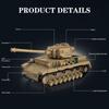 806 PCS Sand Yellow Vintage Tank Building Block Model, Hand-assembled Educational Toy