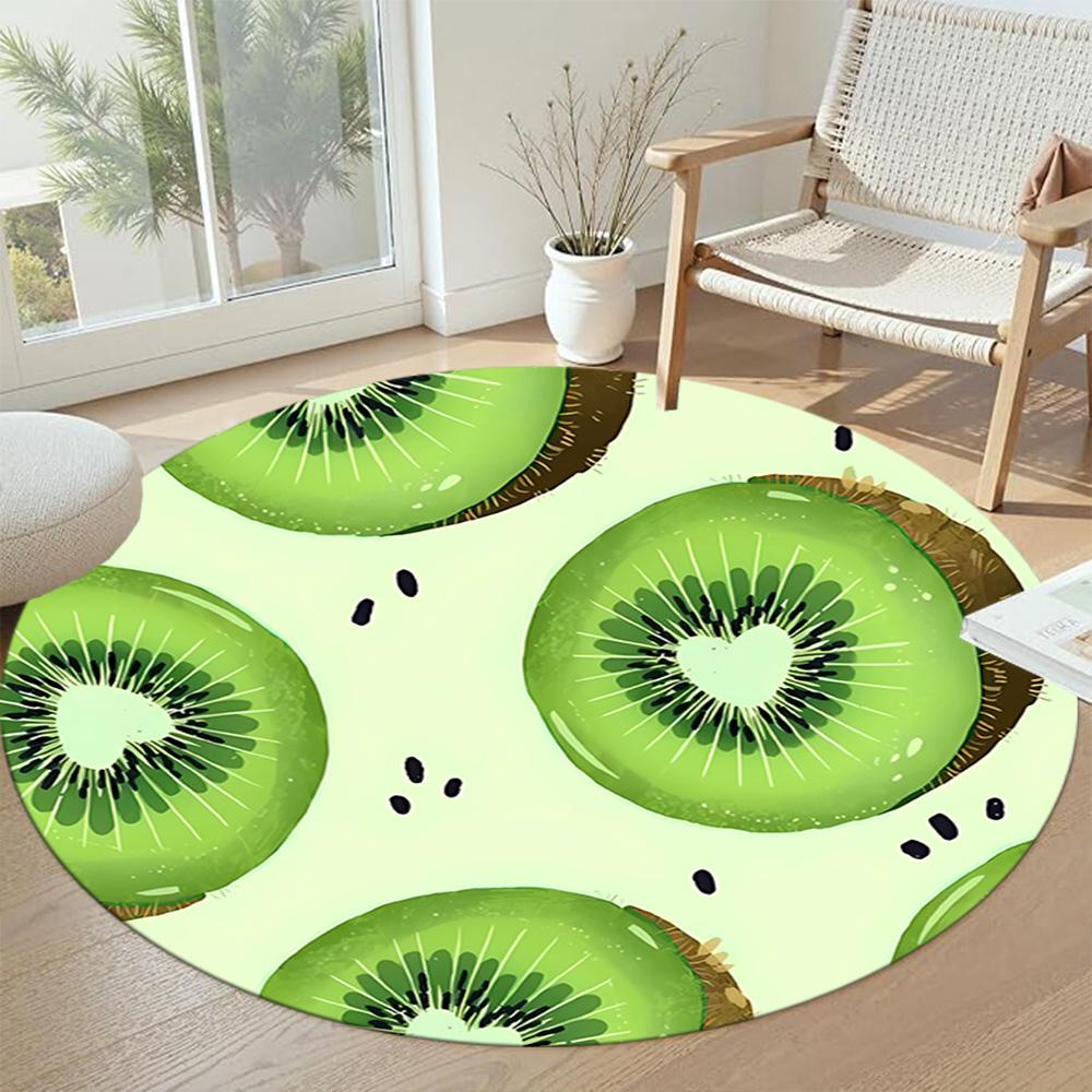 Fruit Round Office Rug Perfect for Balcony Study room Foyer Game Room Antislip Round Carpet Anime Office Decor Perfect Gift for Friends Family