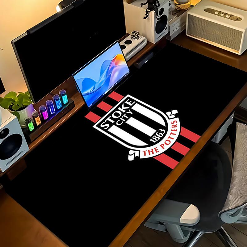 Stoke City F.C Print Cushion Non-slip Laptop Tablet Big Mousepad XXL Mat Mini PC Playmat With Lock edge