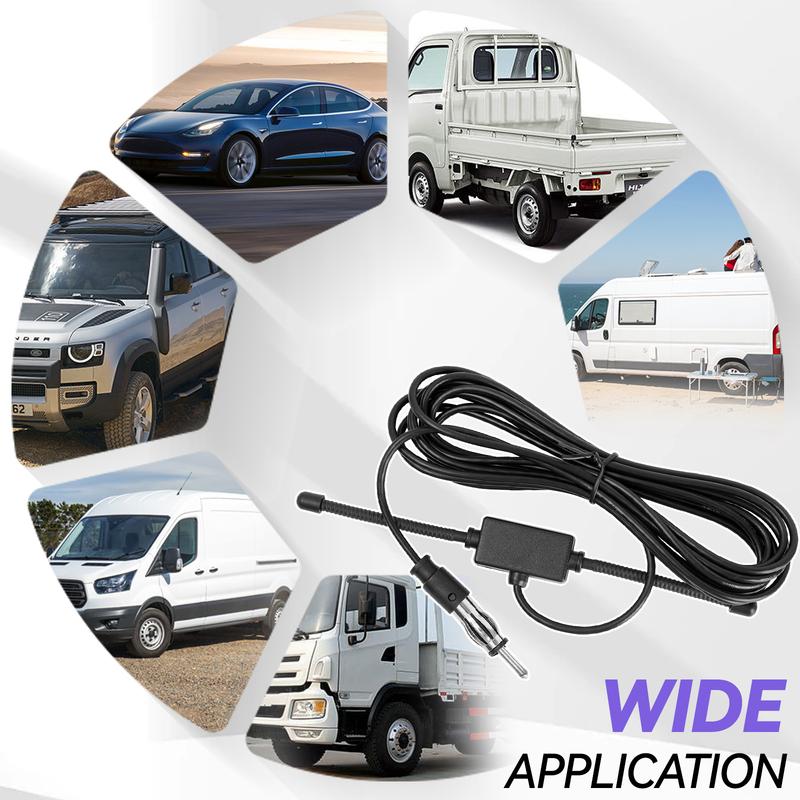 For Universal Car Glass Mount Antenna FM AM Radio Stereo Signal Booster Replacement Parts Auto Aerial Vehicle Accessories