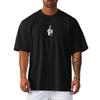 Muscleguys Men's Fitness Clothes Loose Breathable and Cool T-shirt Summer Round Neck Trendy Ideas Printed Top Running for A Walk