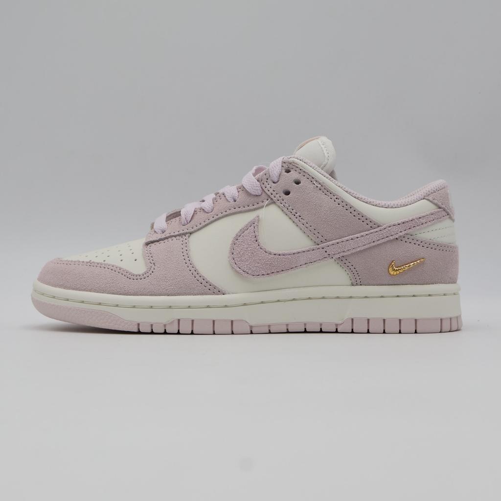 IO4244-100 Nike Dunk Low Sail White Metallic Gold Pearl Pink (Women's)