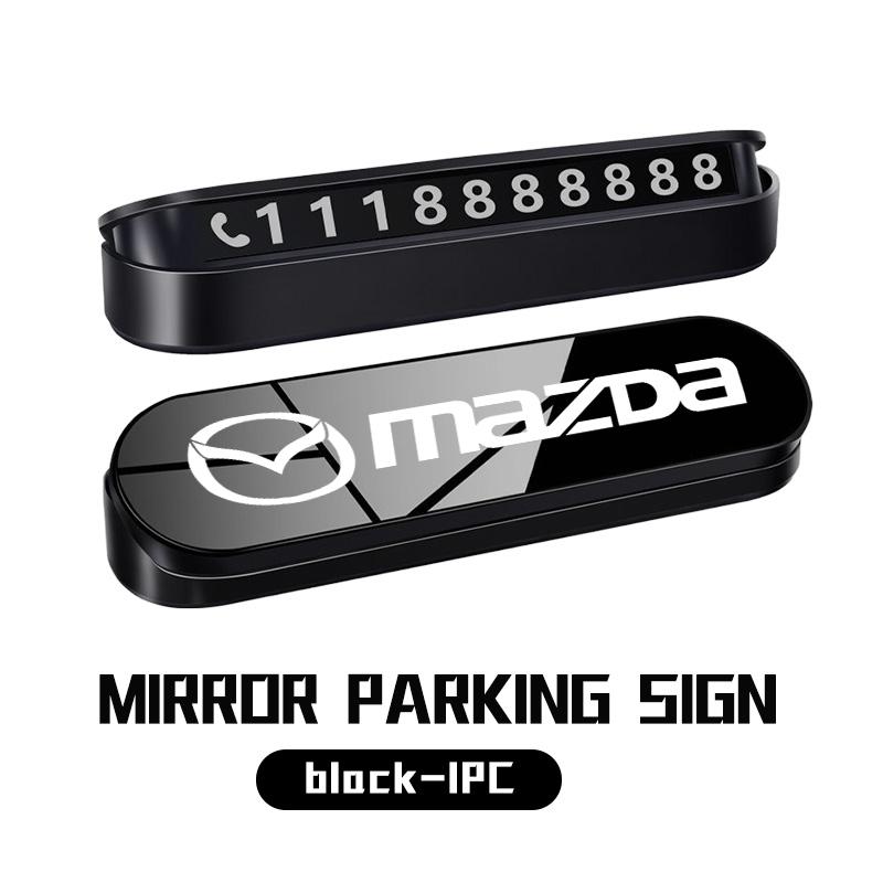Fashion Car Temporary Parking Phone Number Plate Park Tool Accessories For Mazda 2 3 5 6 Axela Atenza Allegro CX3 CX5 CX7 CX9 W4
