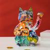 Nordic Geometric Lucky Cat Statue Animal Statues TV Home Living RoomHome Decoration Sculpture