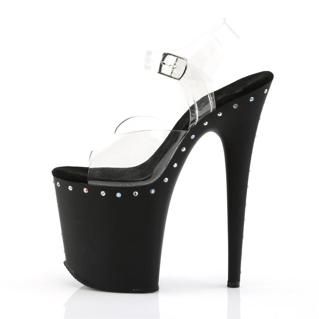 20Cm inlaid rhinestone waterproof table high heels sandals/high heels