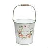 Flower Pail with Handle Decorative Metal Floral Wire Bail for Gardeners, Florists,