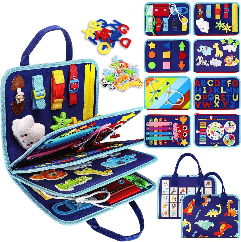 Popular Baby Early Education Felt Backpack Busy Board Toy
