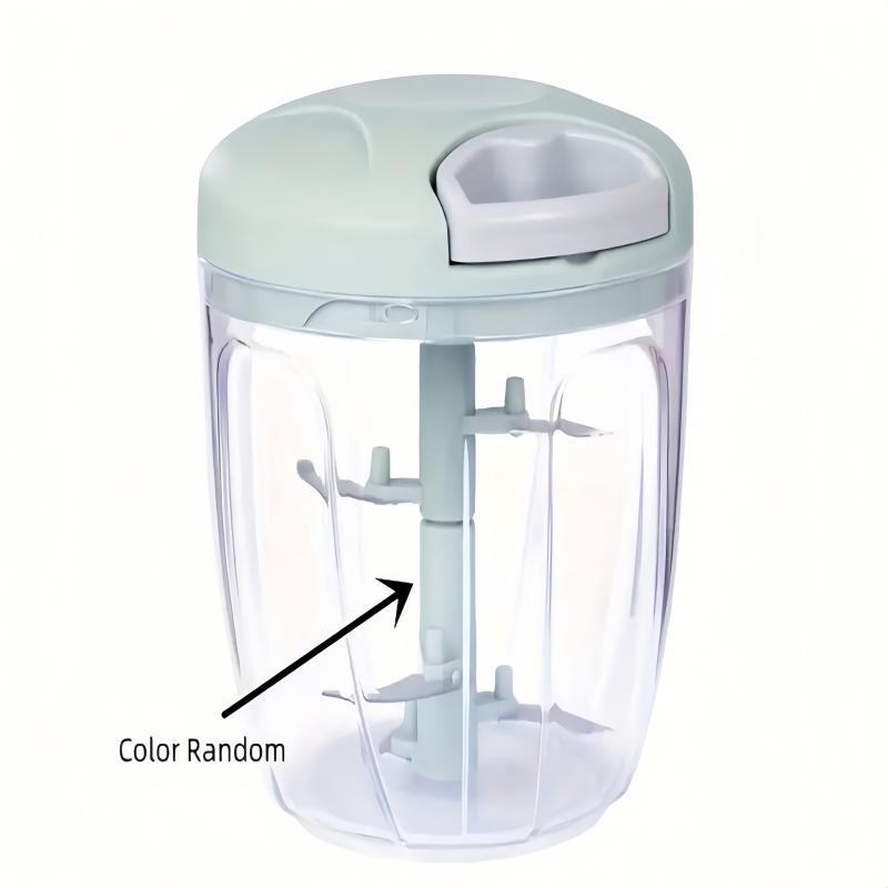 1pc Kitchen Garlic Press, Rotary Mixer, Household Multifunctional Vegetable Slicer, Auxiliary Food Grinder, Manual Garlic Press