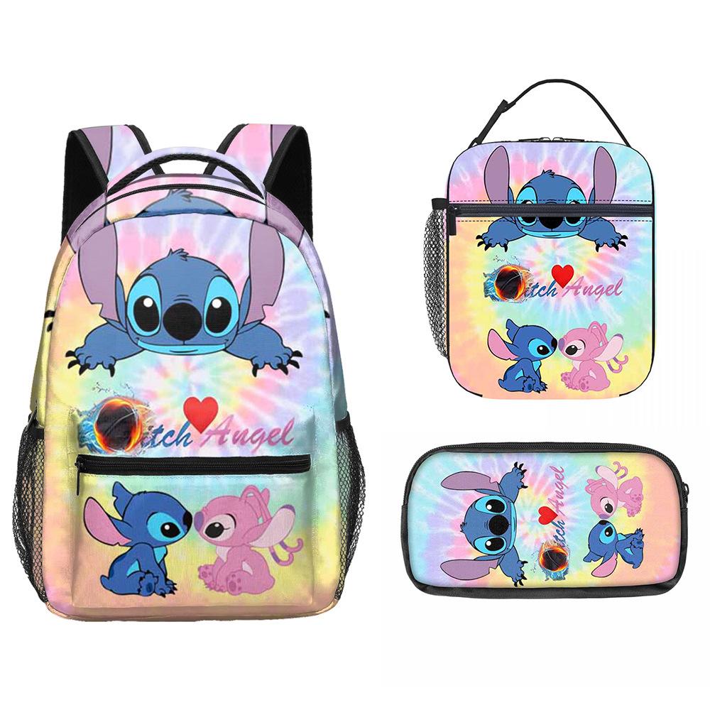 Children'S School Bag, Primary And Secondary School Students Backpack, Children'S Meal Bag, Cartoon Pencil Case Three-Piece Set