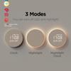 mooas Full Moon Backlight Night Light LED Wall Silent Wall 3 Usage Select 2 Ways of Wall Multifunctional LED Alarm Hour Remote 4 Levels of Brightness